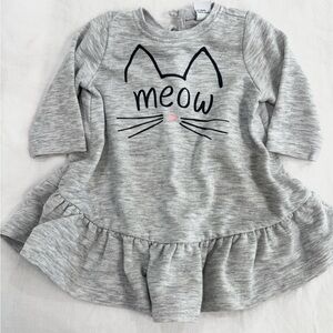 Old Navy Gray Cat Print Meow Casual Dress